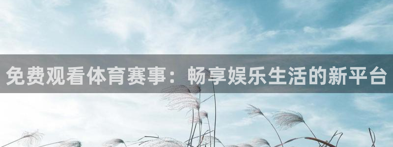 意昂4登陆：免费观看体育赛事：畅享娱乐生活的新平台